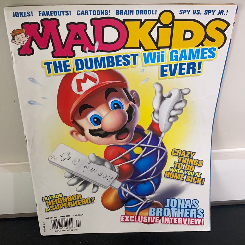 Vintage Mad Kids Magazine Issue 10 Super Mario Cover 2008 Retro Nintendo Comic